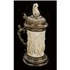 Image 2 : Fantastic carved ivory display stein measuring approx. 15-1/2” in height and 7” across the base with