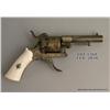 Image 5 : Cigar-style cased deluxe pinfire revolver of diminutive size with gold washed engraved decorations a