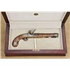 Image 1 : US historical foundation flintlock pistol in American Kentucky style with silver embellishments and 