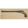 Image 1 : Unusual antique large single shot pistol with unmarked brass frame and iron barrel, .32 cal., 15-1/2