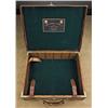 Image 1 : Canvas and leather over wood carrying case with brass enforcements showing “James Purdy & Sons Ltd” 