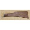 Image 1 : Detachable wood shoulder stock for an unknown handgun, likely a semi-auto pistol, approx. 15” overal