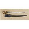 Image 1 : US Model 1860 Naval Cutlass with leather scabbard and frog, and full markings. The left side of the 