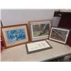 Image 1 : 3 Signed/Numbered Wildlife Prints and 1 Wild Things Print (largest 21" X 24")