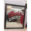 Image 5 : Wooden Molson Export Beer Sign and Coors Light Mirror Sign