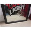 Image 6 : Wooden Molson Export Beer Sign and Coors Light Mirror Sign