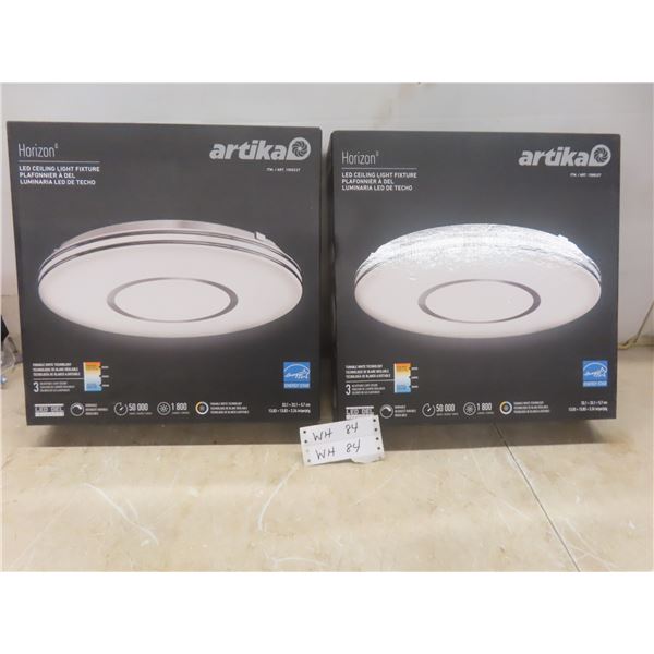 2 Artika LED Ceiling Light Fixtures
