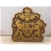 Image 5 : Wooden Wall Wine Rack and Coat of Arms Display, 24" X 24"