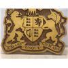 Image 9 : Wooden Wall Wine Rack and Coat of Arms Display, 24" X 24"