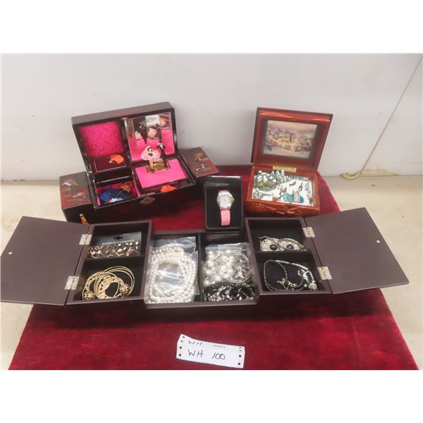 Jewellery and Music Boxes with Contents