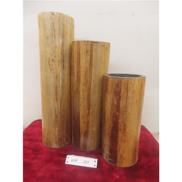 3 Large Candle Holders: 20", 16", and 12"