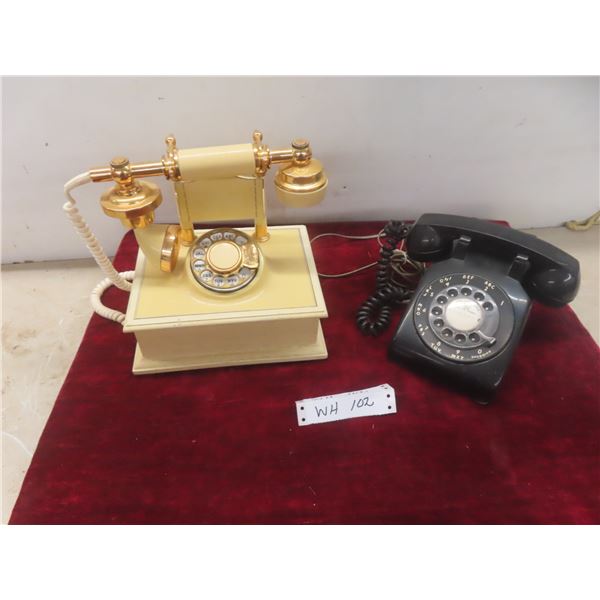 2 Vintage Rotary Telephones