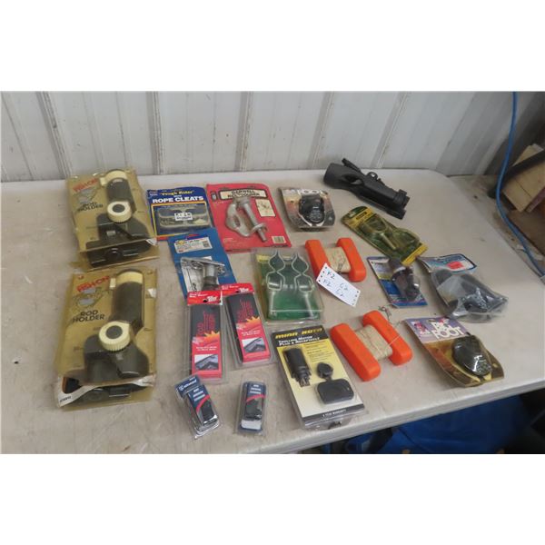 New Old Stock Fishing Rod Holder Float Line Rope Cleat Trolling Motor Plug