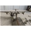 Image 4 : Vintage Chrome Plane with Hanger Hooks, Plane Size 9" X 13"