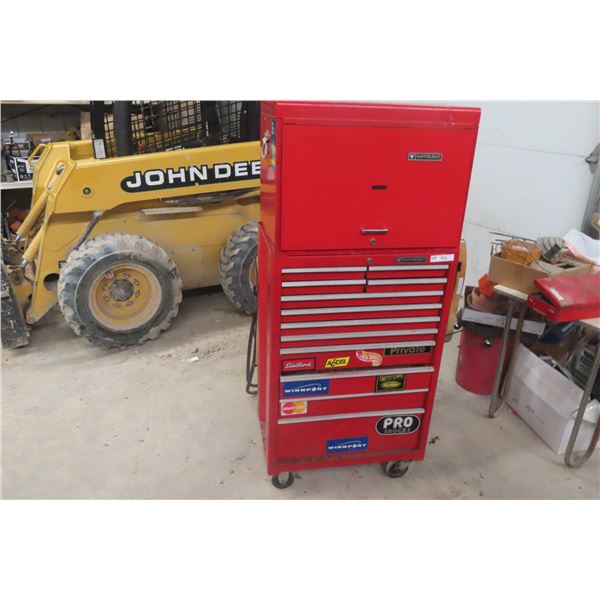 Two-Piece Mastercraft Rolling Tool Cabinet, 60" x 27" x 18"