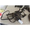 Image 5 : Pair of Scotch-Top Bridle Headpieces With Plume, Draft Horse Collar, and Bridle With Bit
