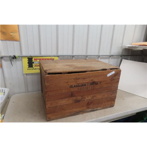 Rexall Wooden Crate, 19  x 31  x 21 