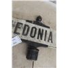 Image 4 : Caledonia Cr. 2-Sided Street Sign, Metal Embossed, With Cast Bracket Mount