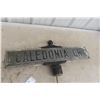 Image 6 : Caledonia Cr. 2-Sided Street Sign, Metal Embossed, With Cast Bracket Mount