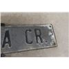 Image 8 : Caledonia Cr. 2-Sided Street Sign, Metal Embossed, With Cast Bracket Mount