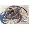4 Metal Wagon Wheels