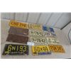 12x Licence Plates MB + Slogans 1960s And Up