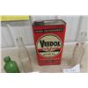 Image 2 : Veedol One Gallon Oil Can And 3 Glass Pop Bottles