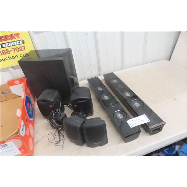 Speakers And Subwoofer — Sony, Daewoo, Samsung