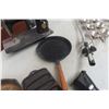 Image 4 : Cast Iron Frying Pans + BBQ Rotisserie + Sewing Head