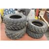 4 Quad Tires — 2x AT 25 x 10 - 12; 2x AT 23 x 8 - 12