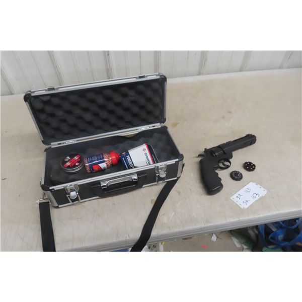 Crosman 357 Pellet + BBs — Shots Both With CO2; In Nice Case