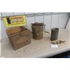 Antique Butter Crate + Ice Cream Maker