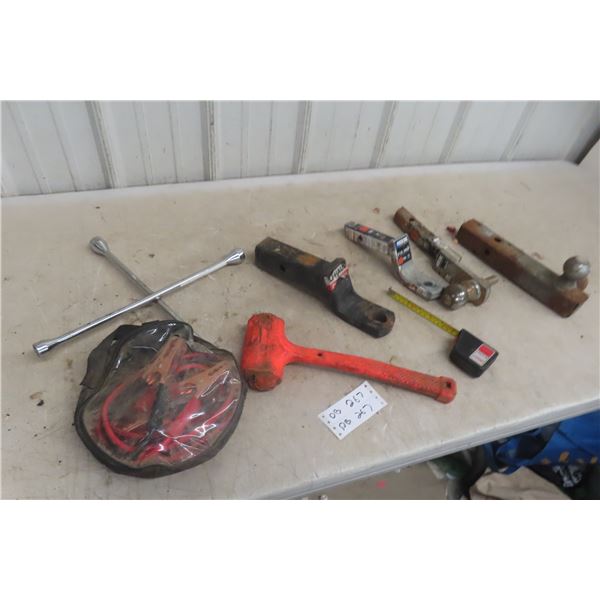4x Receiver Hitches; Booster Cable; Sled Helmet