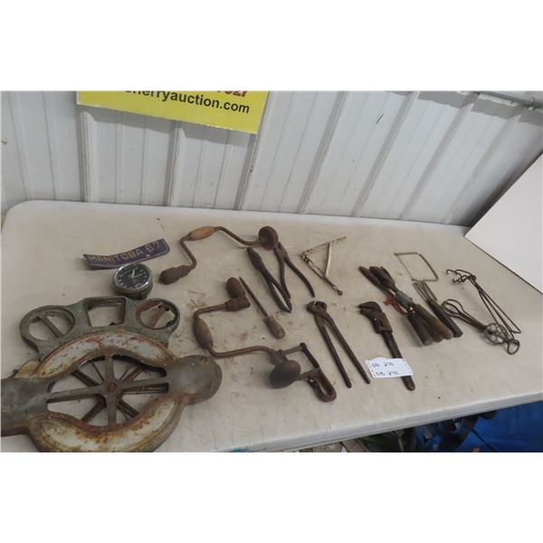 Auto Gauge, Old Tools; Drill; Soldering Iron; Mixer