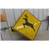 Moose/Deer Warning Highway Sign — 30" (Rare - No Bullet Holes)