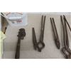 Image 2 : 11 Blacksmith Forge Tongs + Pipe Wrench