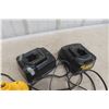 Image 4 : DeWalt 18V 1/2" Drill, 1/4" Impact; 2 Chargers; Batteries (Tools & Charger Good; Batteries As-Is)