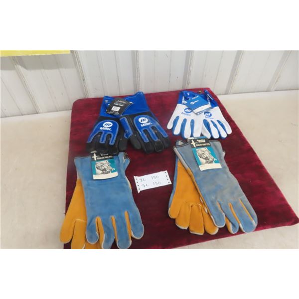 4 New Pairs Welding Gloves