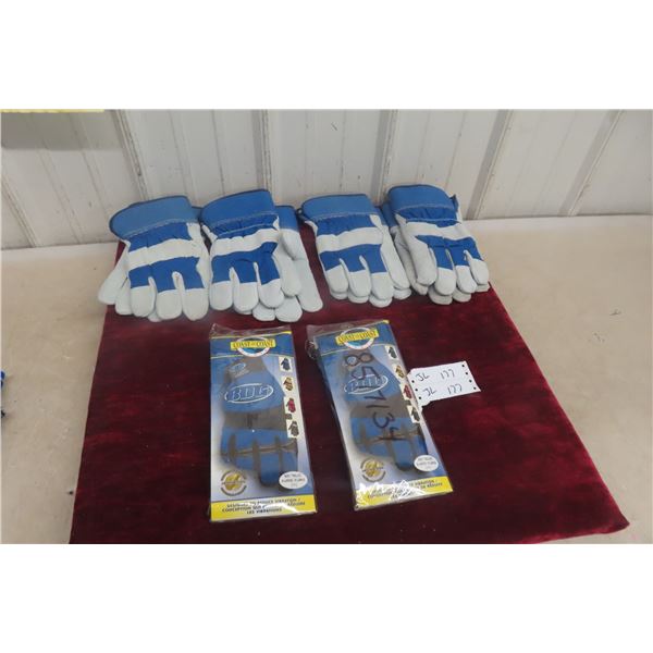 New 6 Pairs Work Gloves, Lg Or XL