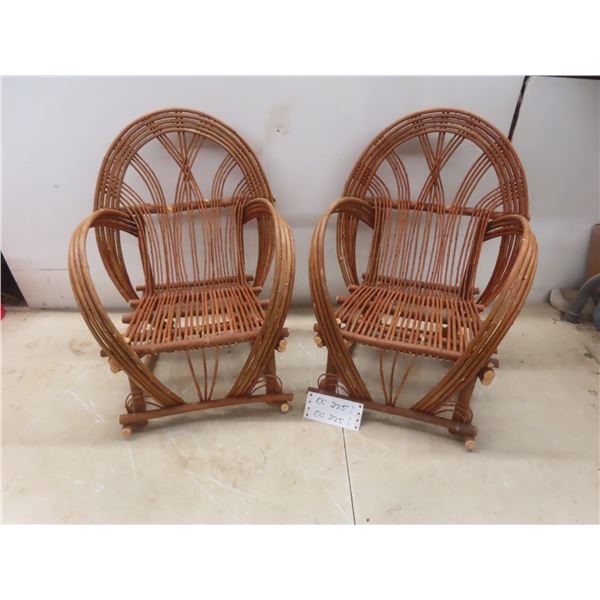 2 Children’s Handmade Twig Chairs.