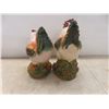 Image 3 : Pair Of Ceramic Roosters, Tallest 11 1/2".