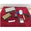 Tobacco Tin; Panasonic Shockwave Metal FM Stereo, Car Phone Charger; 4gb iPod, and More