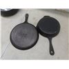 Image 3 : 2 Cast Iron Fry Pans And A Pampered Chef Rockcrok With Lid.