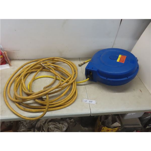 Mountable Air Hose Reel With Air Hose.
