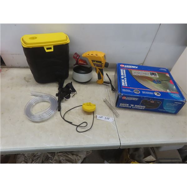 Wagner Power Painter (7.2 GPH) And Campbell Hausfeld Pressure Washer Tool.