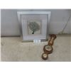 Image 1 : Framed Picture, 16" x 16", And A Barometer.