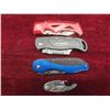 Image 14 : 4 Folding Knives — Snap-On, Husky, Curve, And More.
