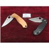 2 Spyderco Folding Knives