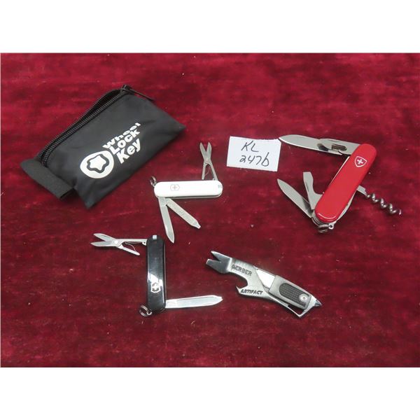 3 Pen Knives, Multi-Tool and More