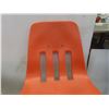 Image 7 : 2 Stackable Orange Chairs.
